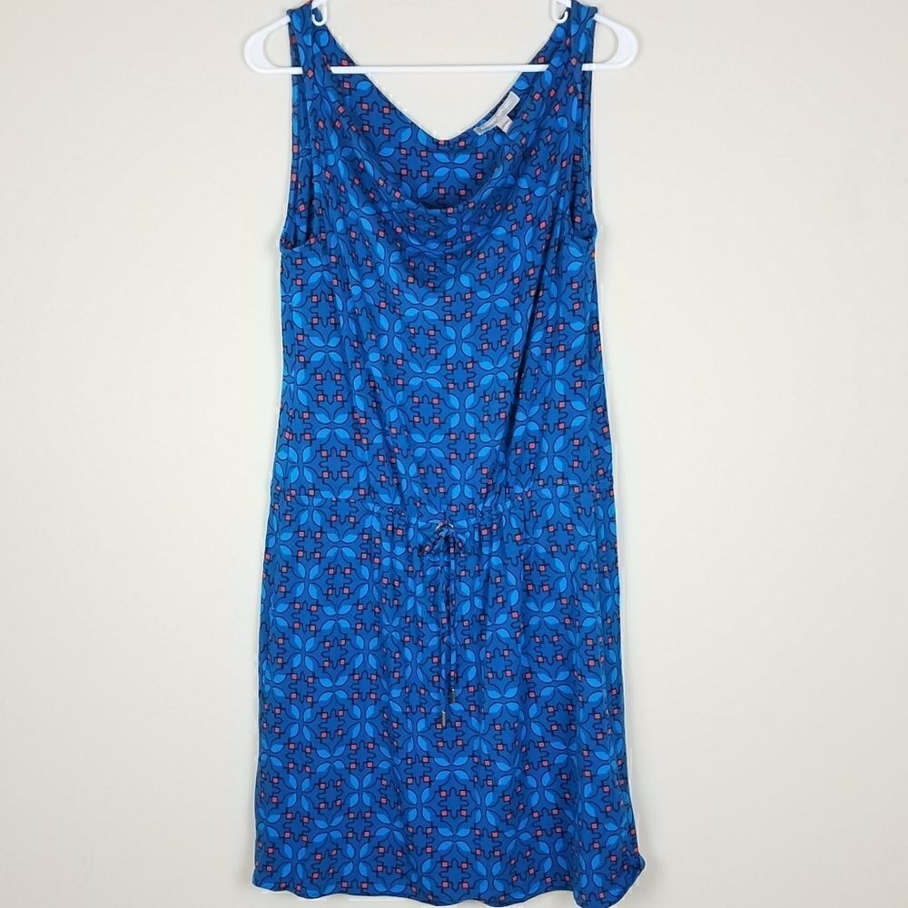 Banana Republic Sleeveless Blue Printed Dress